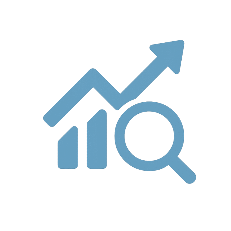 SEO strategy icon representing innovation, reputation building, and business growth through search rankings