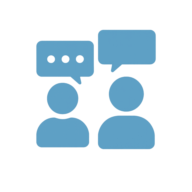 Expert social media consultation icon showing innovation in strategy, audience growth, and reputation management